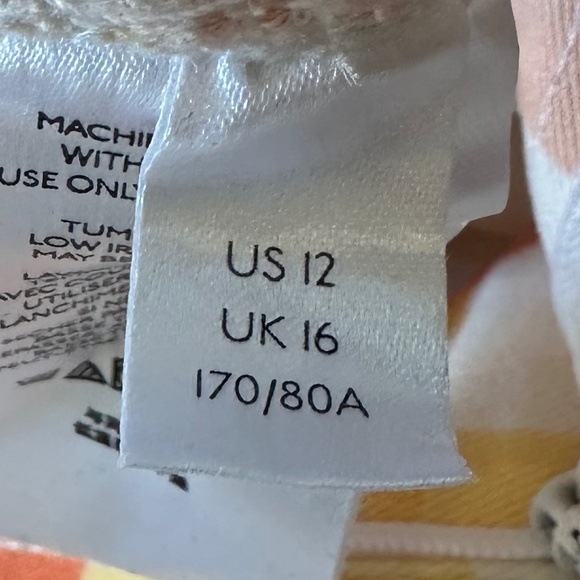 Free People "She's All That" Yellow/Orange Plaid Summer Pants - Size 12 - Picture 14 of 16